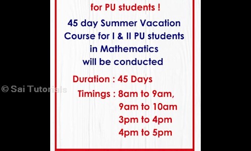 Sai Tutorials - School Tuitions in Bejai, Mangalore