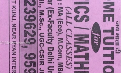 Dr. Sanjay Kumar Statistics/Mathematics - School Tuitions in Vasant Kunj, Delhi
