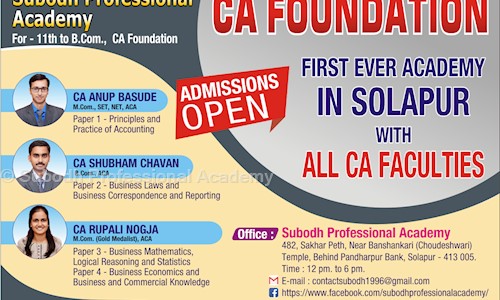 Subodh Professional Academy - School Tuitions in Bhadrawati Peth, Solapur