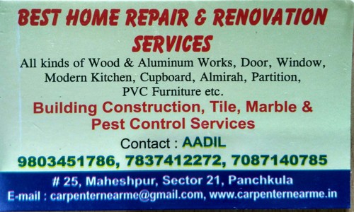 Wood Work Contractor - Pest Control in Sector 21, Panchkula