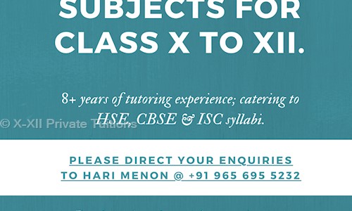 X-XII Private Tuitions - School Tuitions in Pattam, trivandrum