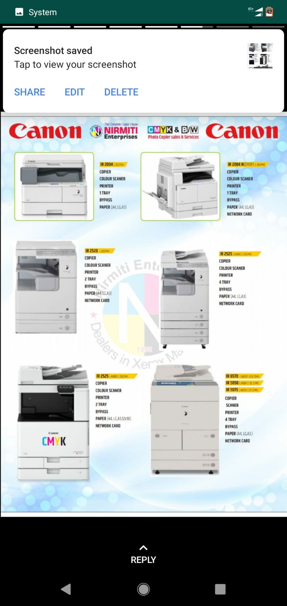 Colour Copiers of Galaxy Solutions