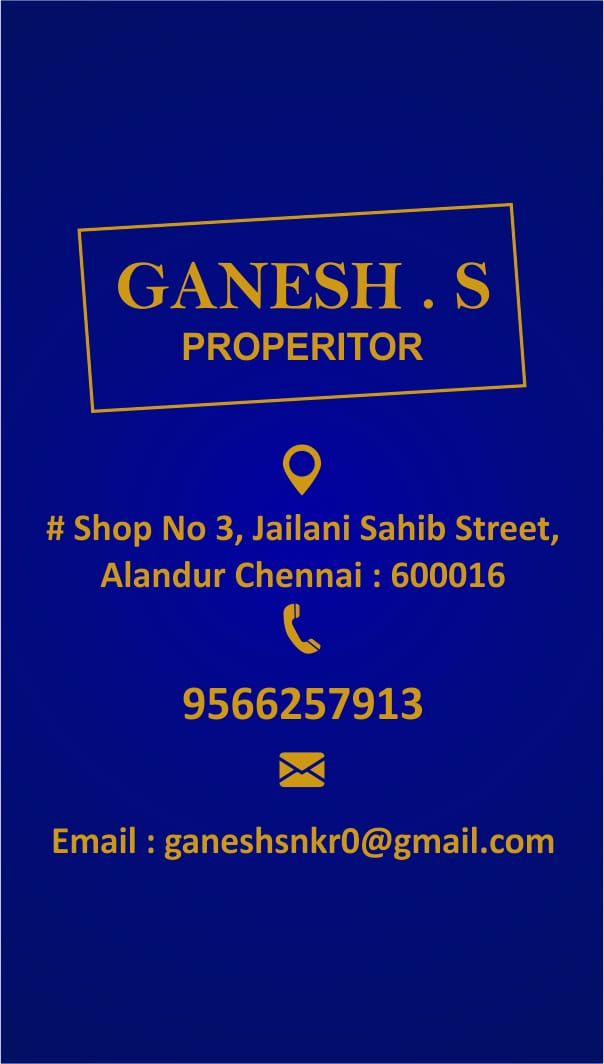 business card of Ganesh - Passport Agent
