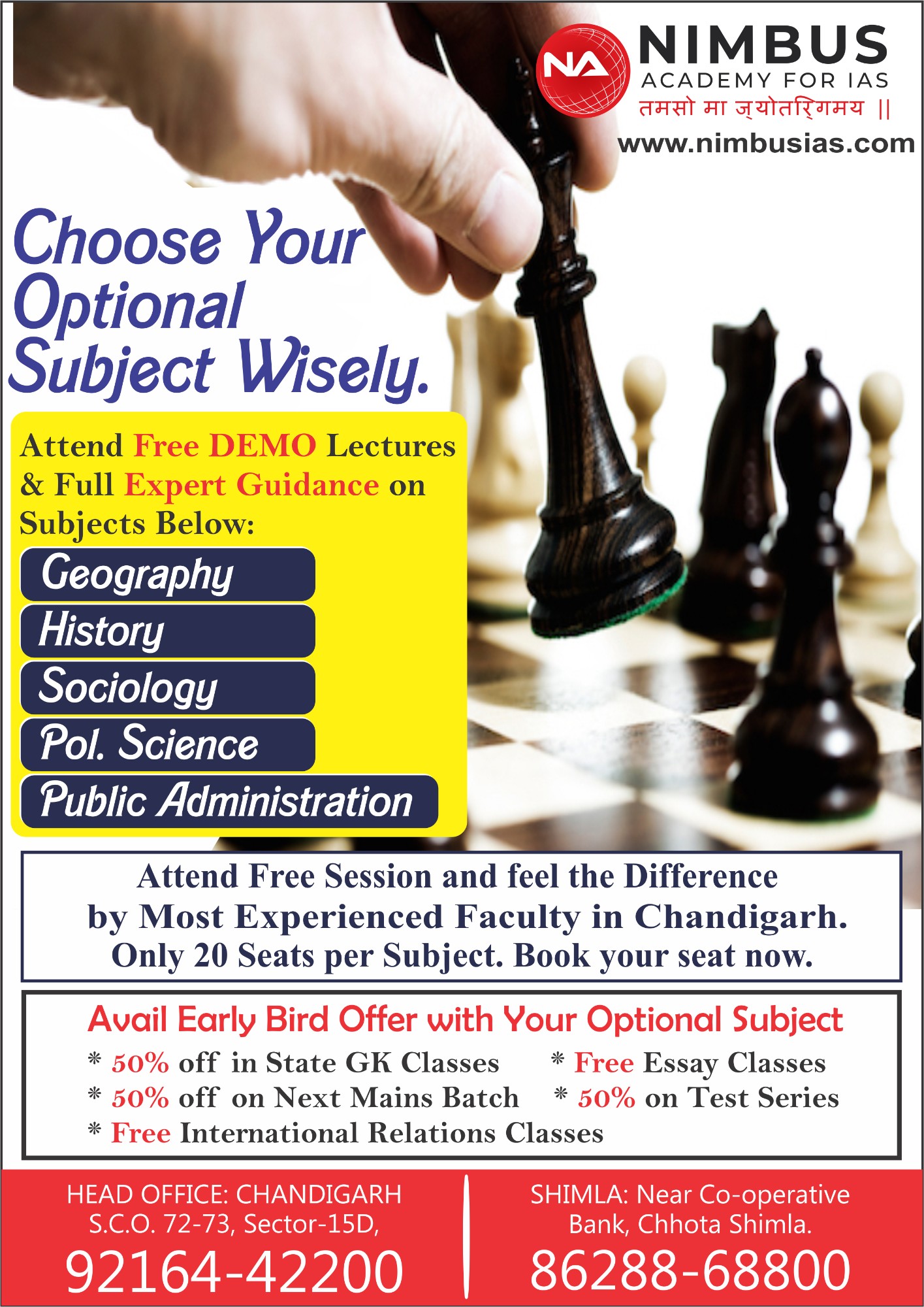Exam Counseling Desk of Nimbus Academy for IAS