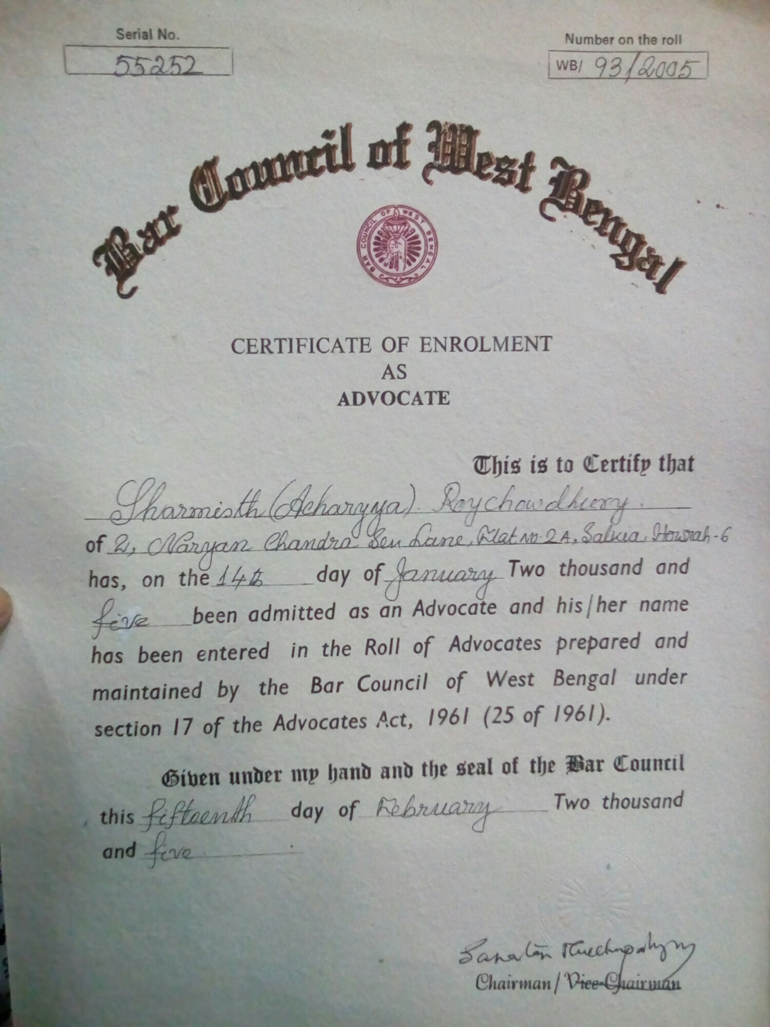 Courtroom Advocacy of Advocate Sharmistha Roychowdhury
