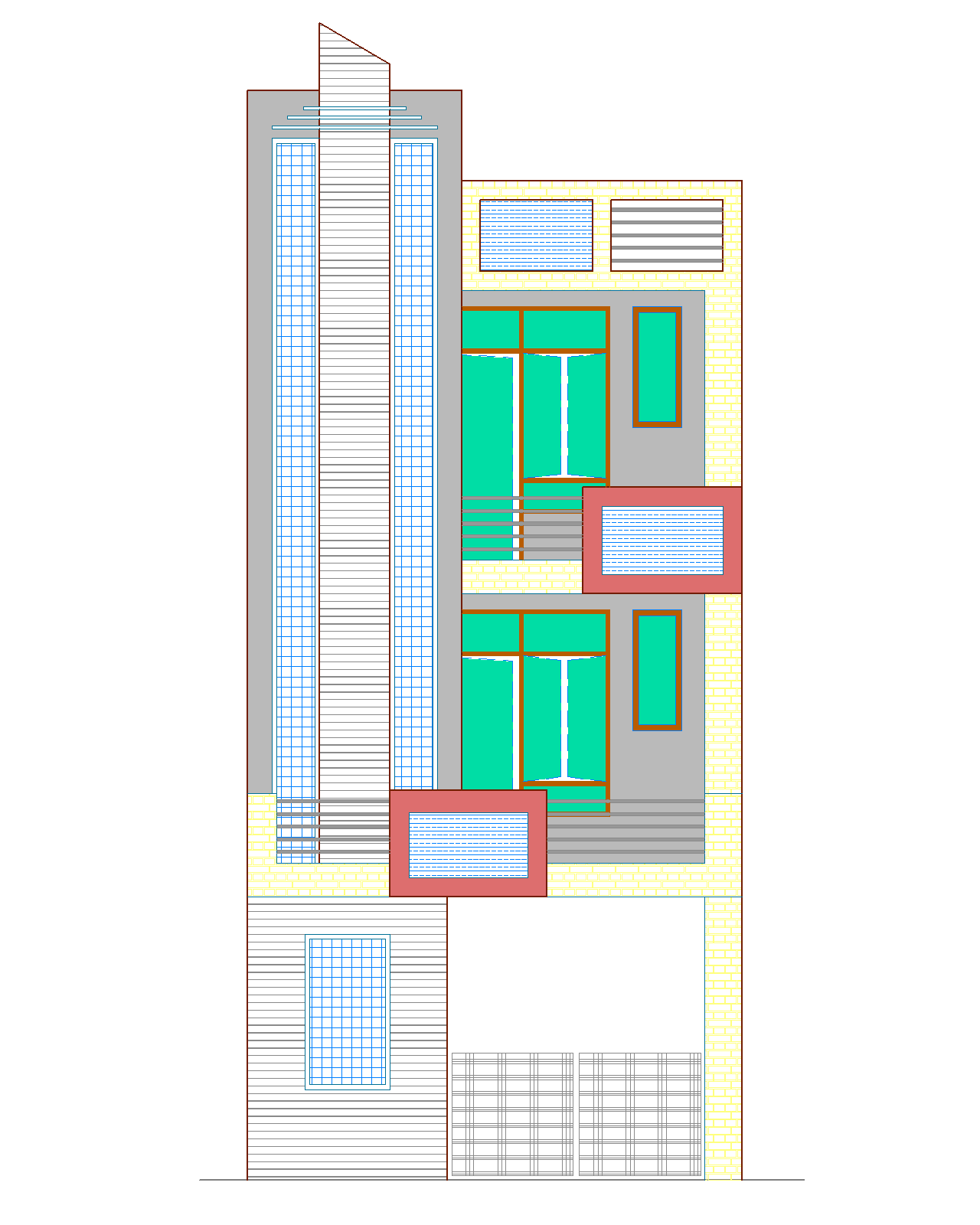 Modern Elevation of Studio Axis Design