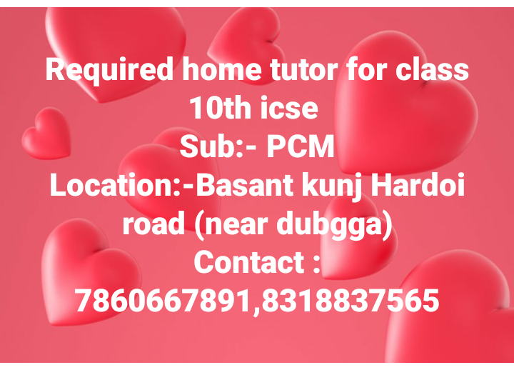 Tutor Teaching Classes of Study Home Tuition