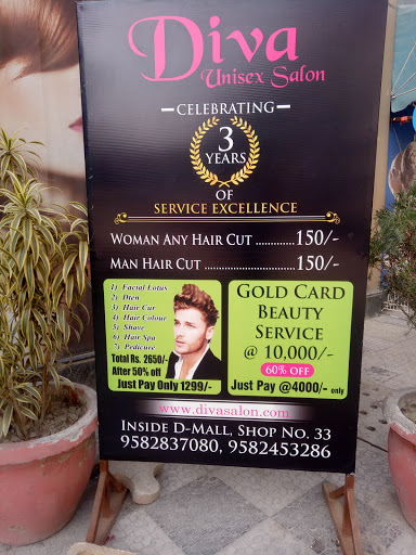 Product Display Counter of The Dazzling Diva Unisex Salon