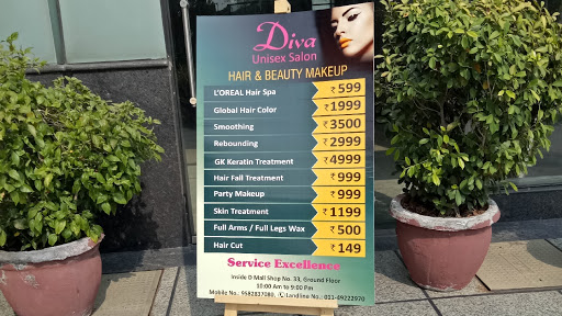 Product Display Counter of The Dazzling Diva Unisex Salon