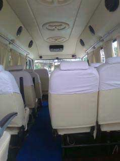 interior of a bus of New Roshan Travels