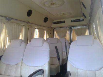 bus interior of New Roshan Travels