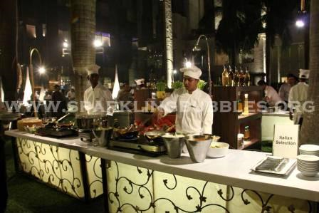 Buffet Setup of Sparkling Bubbles