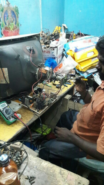 Television Repair - Clear View Back of Sabhari Sastha Tv Service Center