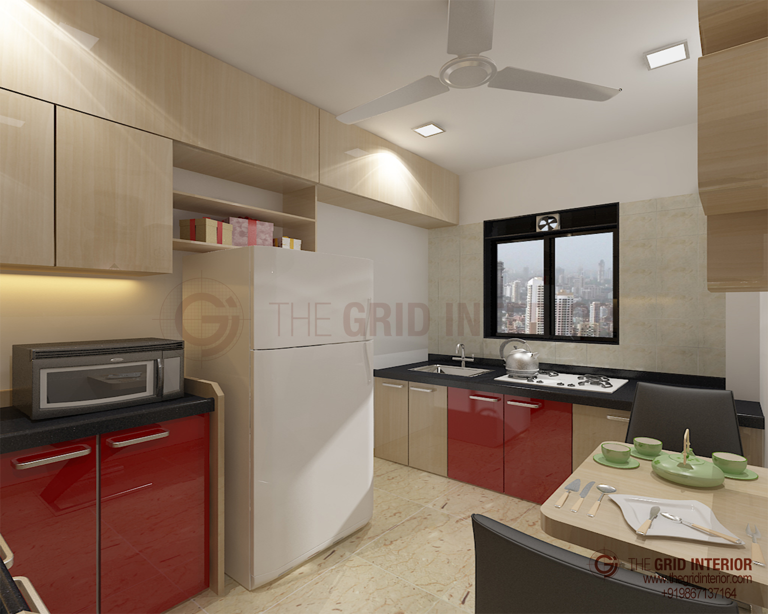 Modular Kitchen of The Grid Interior