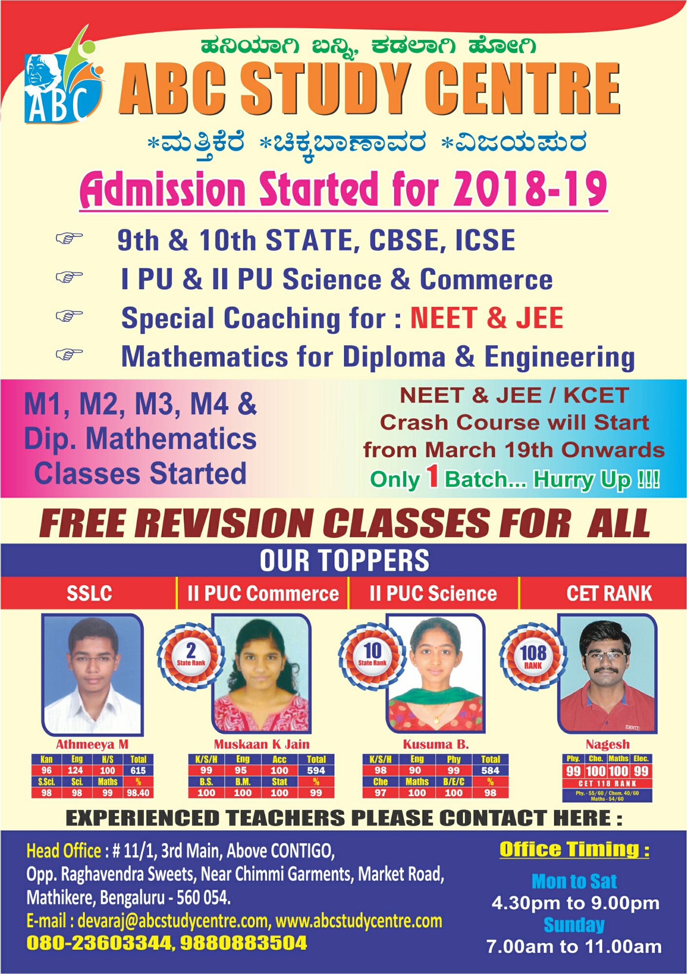 Tutors of ABC Study Centre