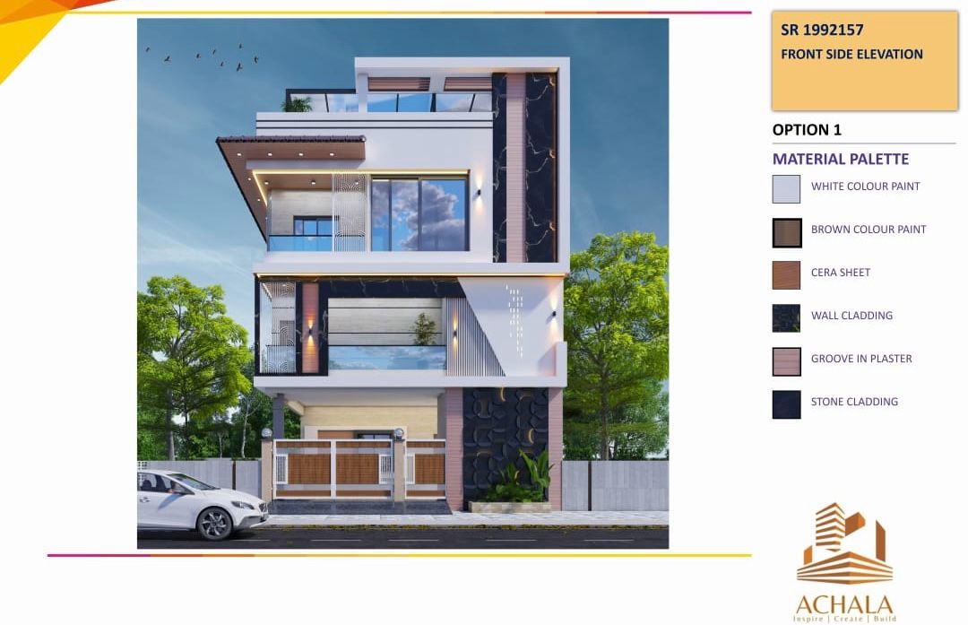 Modern Elevation of Achala Constructions Company