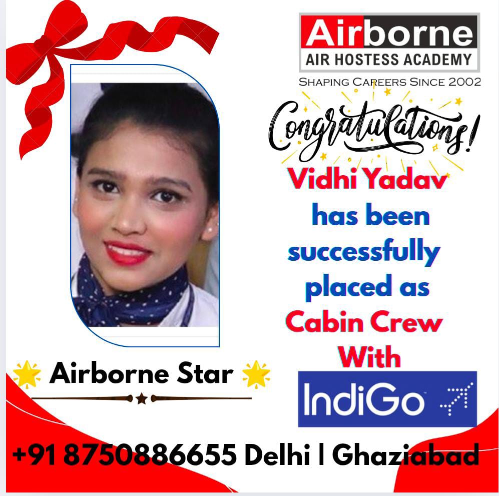 Job Offer Letters of Airborne Air Hostess Academy