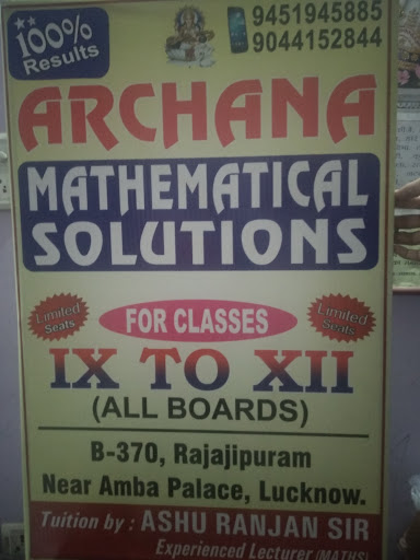 Tutor Teaching Classes of Archana Mathematical Solutions