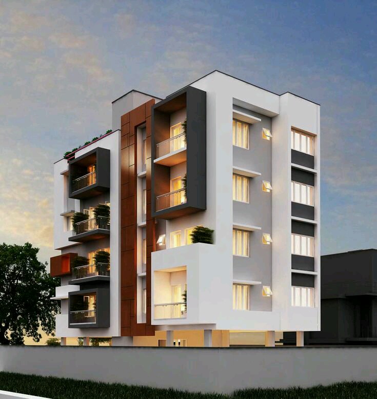 Modern Elevation of Associate Engineers - Architect