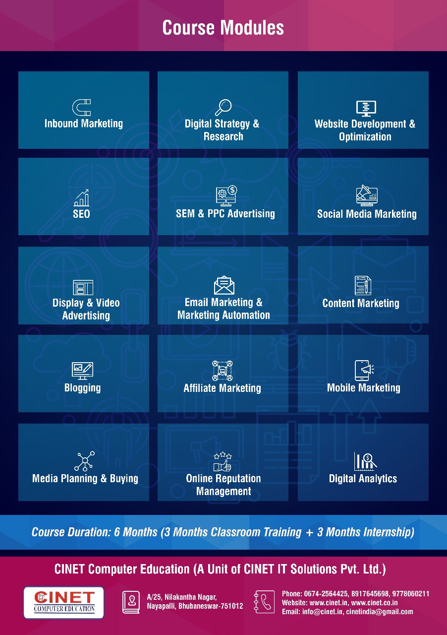 Classrooms of 	CINET IT Solutions Pvt. Ltd. | Best Digital Marketing Company in Bhubaneswar |