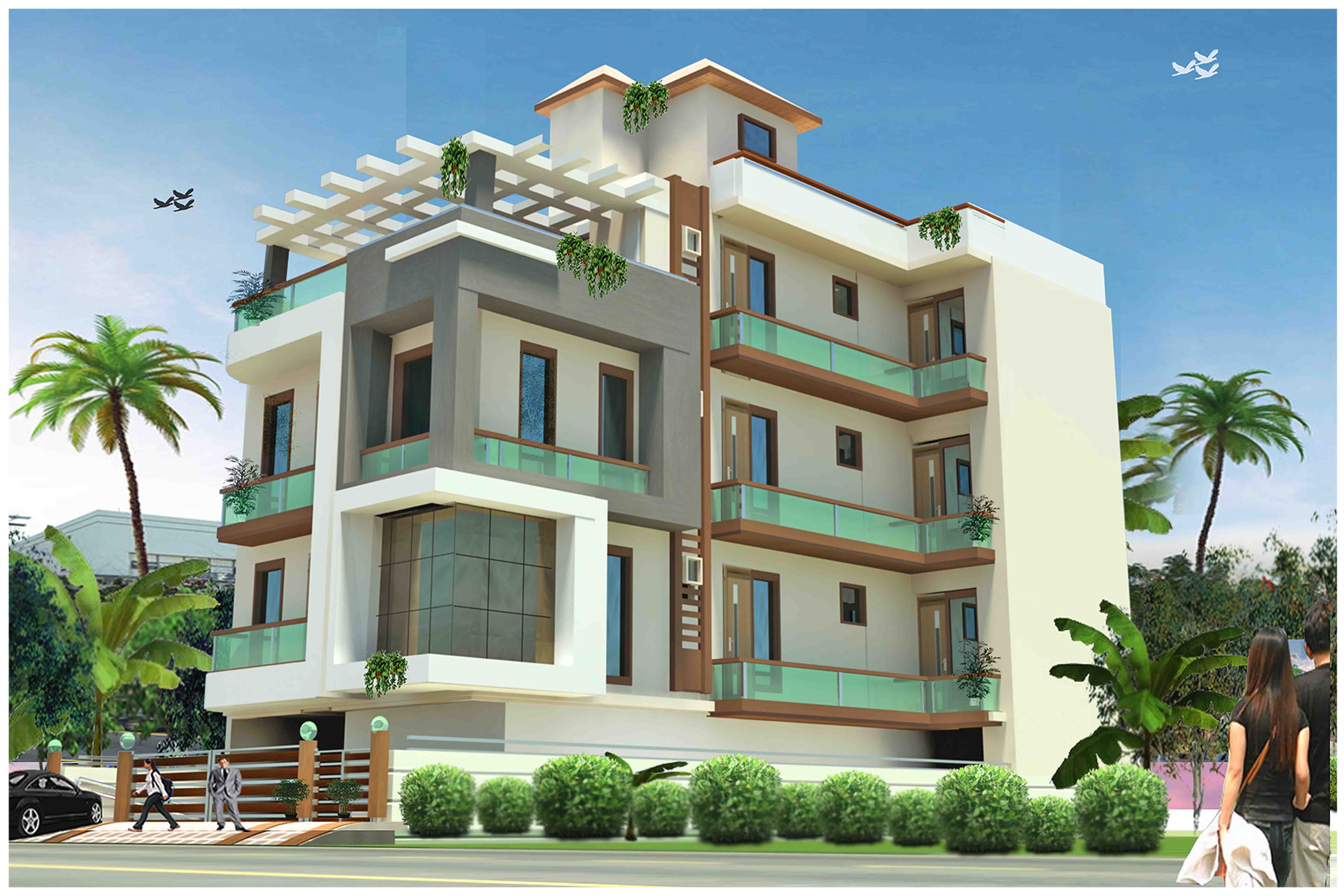 Modern Elevation of Five Elements Infrastructure Pvt. Ltd.