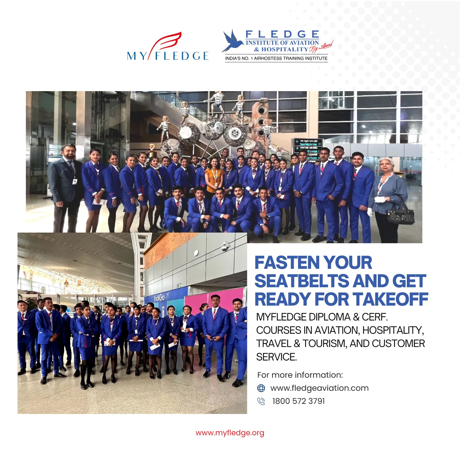 Classrooms of Fledge Institute of Aviation & Hospitality - MYFLEDGE Raipur