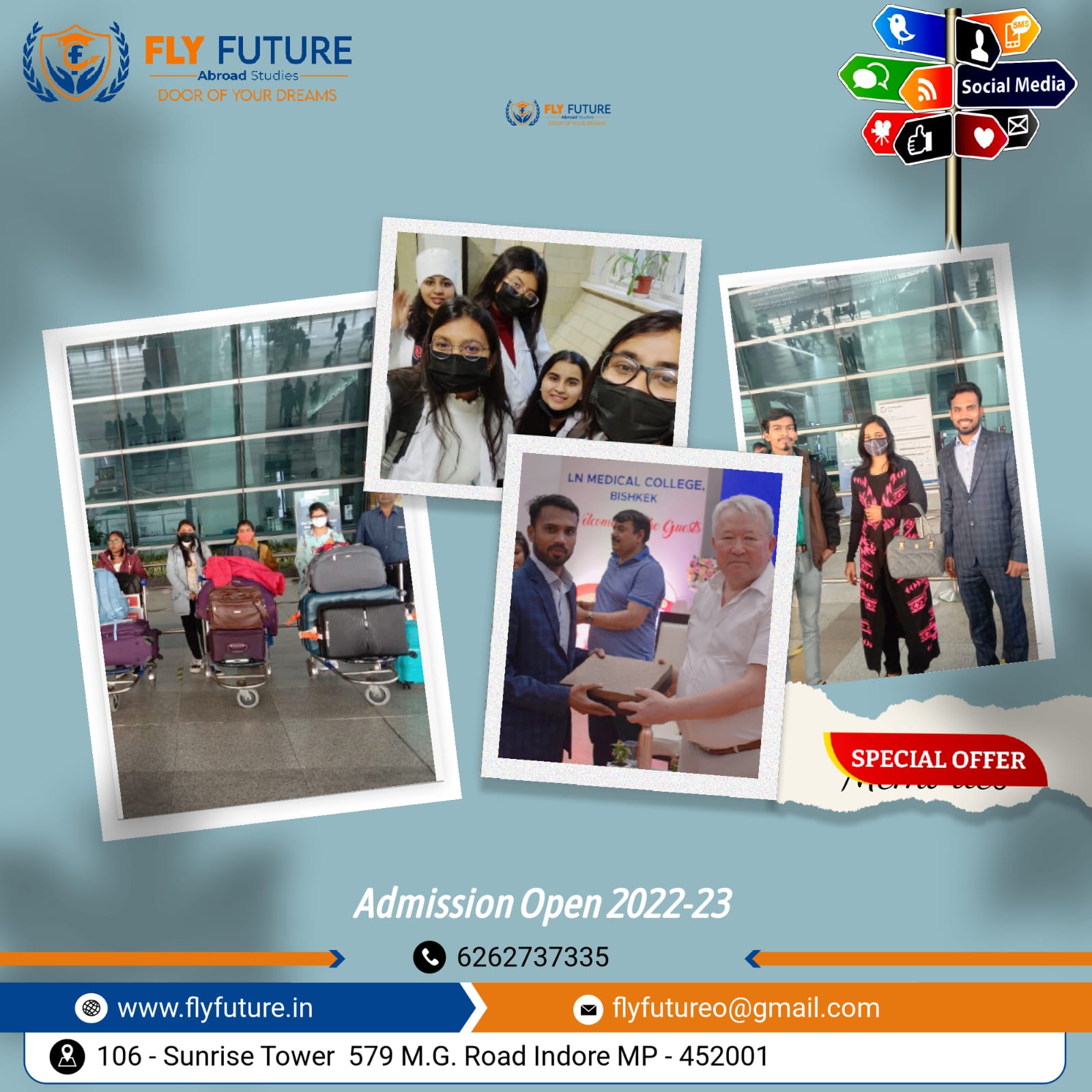 University Admit Letters – Your Offer Letter Moment of Fly Future Education Private Limited