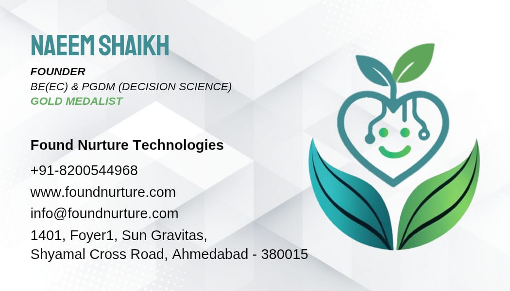 business card of Found Nurture Technologies