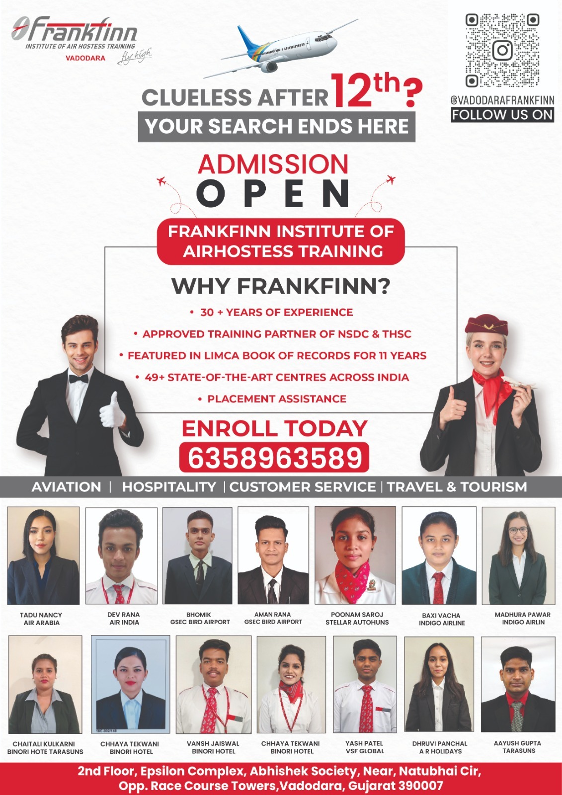 Student Testimonials of Frankfinn Institute Of Air Hostess Training