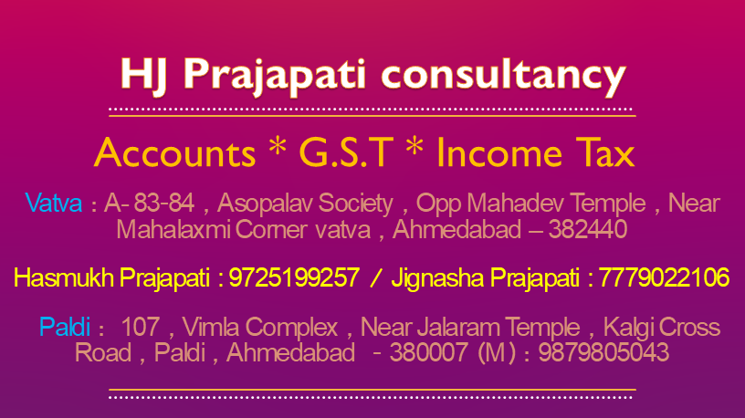Tax Filing of Hasmukh A Prajapati