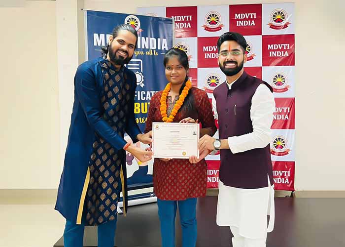 Certificate Distribution of Maharishi Dayanand Vocational Training Institute INDIA (MDVTI INDIA)