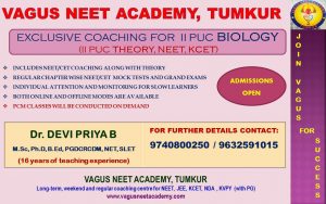 Tutor Teaching Classes of Vagus Neet Academy Tumkur