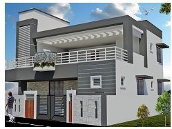 Modern Elevation of K Builder and Contractors and Traders