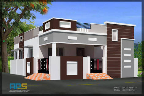 Modern Elevation of K Builder and Contractors and Traders