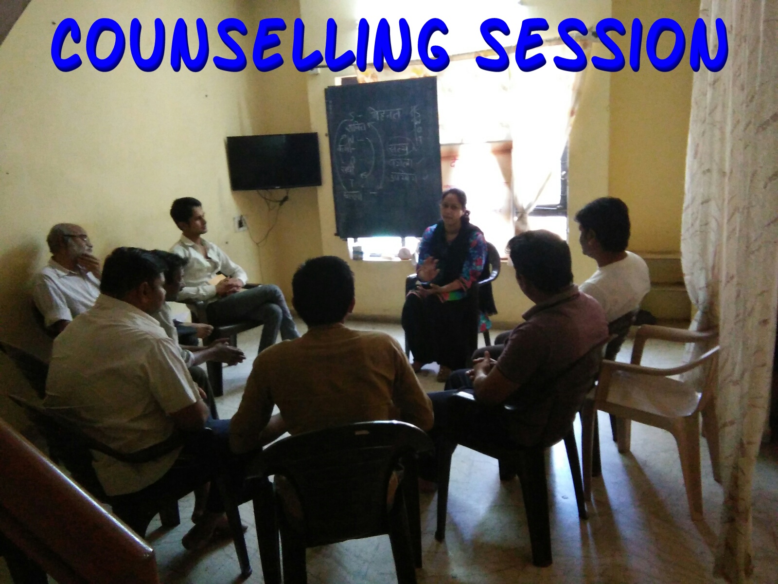 Group talk of Moksh Foundation Deaddiction, Rehabilitation