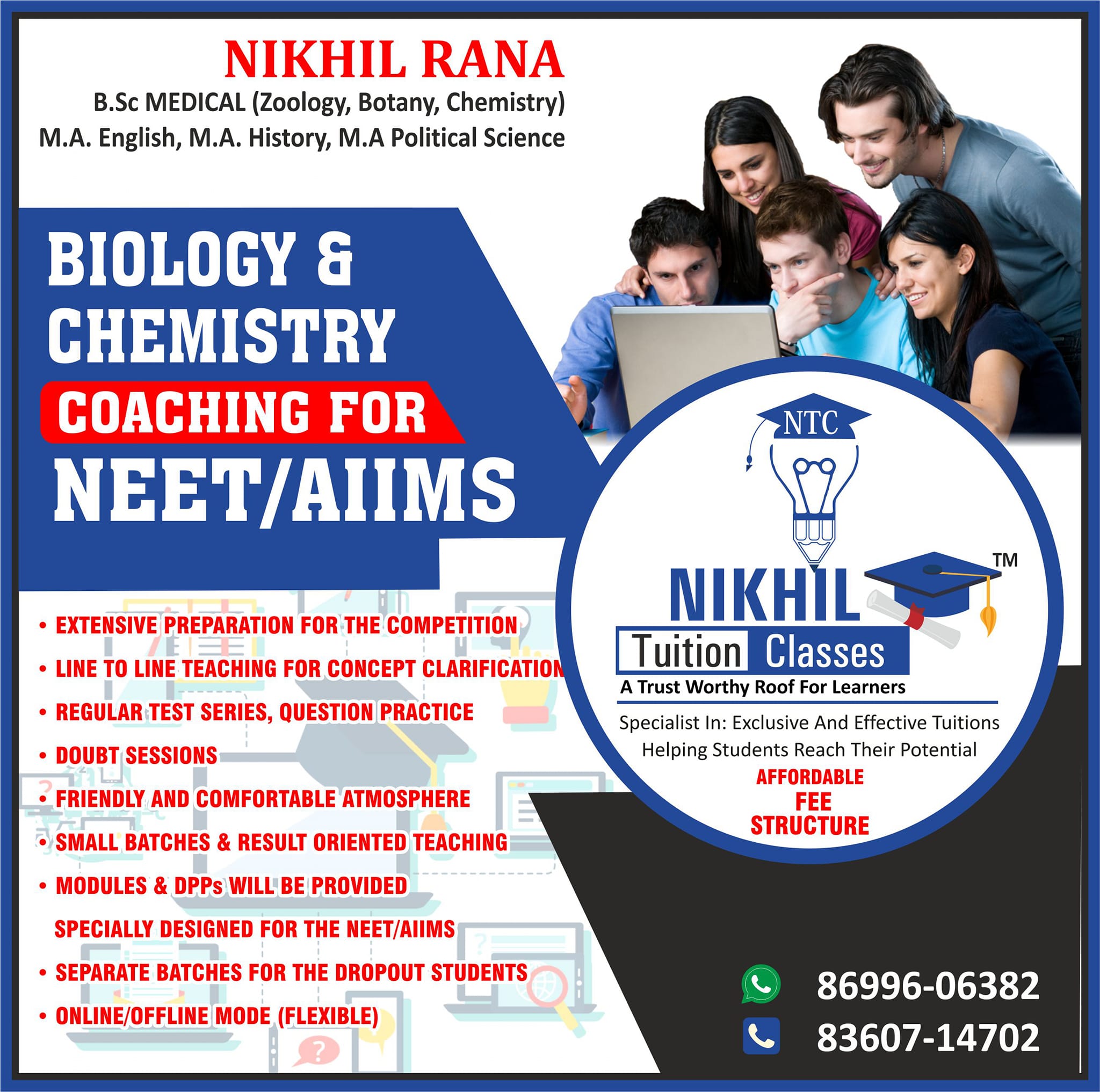 Tutor Teaching Classes of Nikhil Tuition Classes