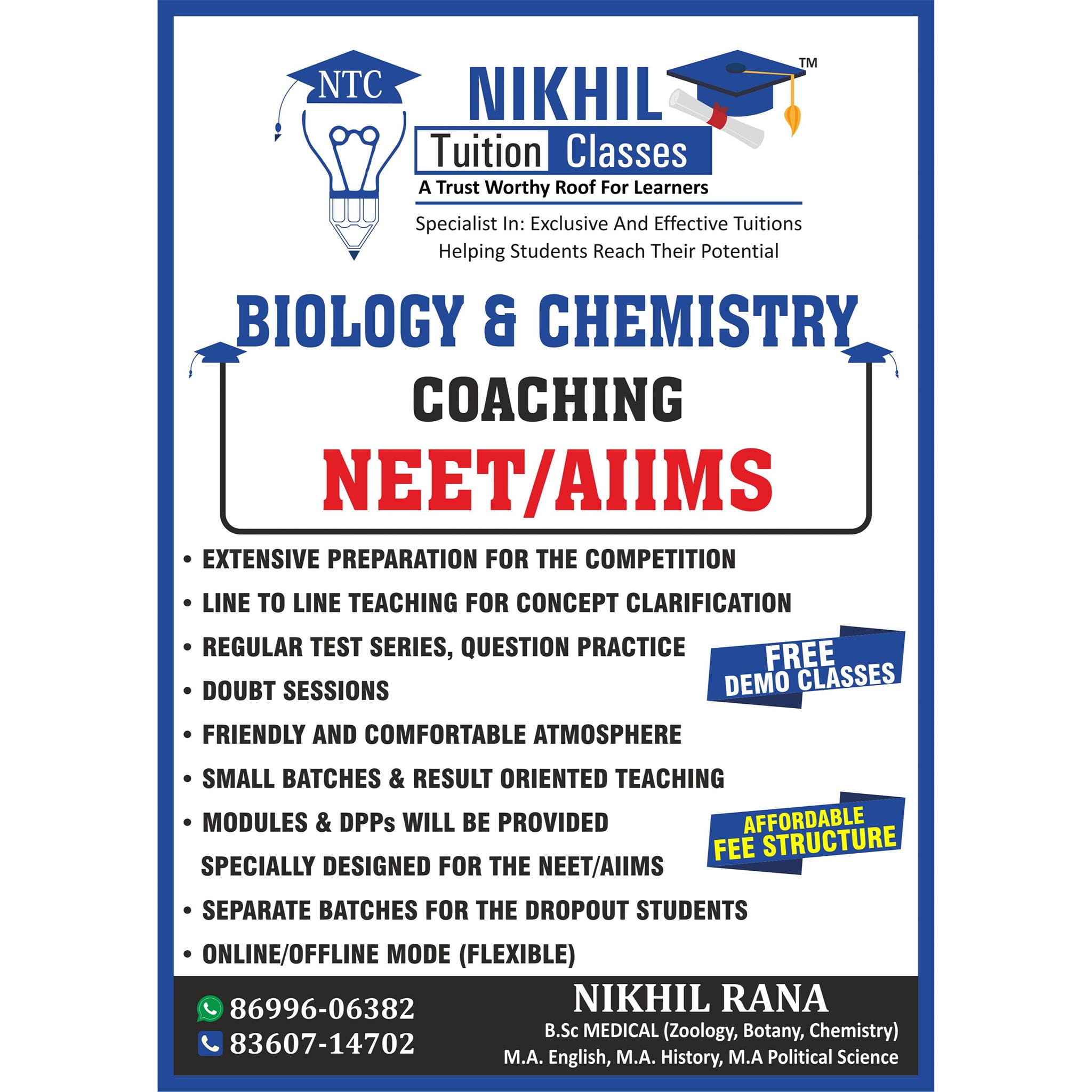 Demo Classes of Nikhil Tuition Classes