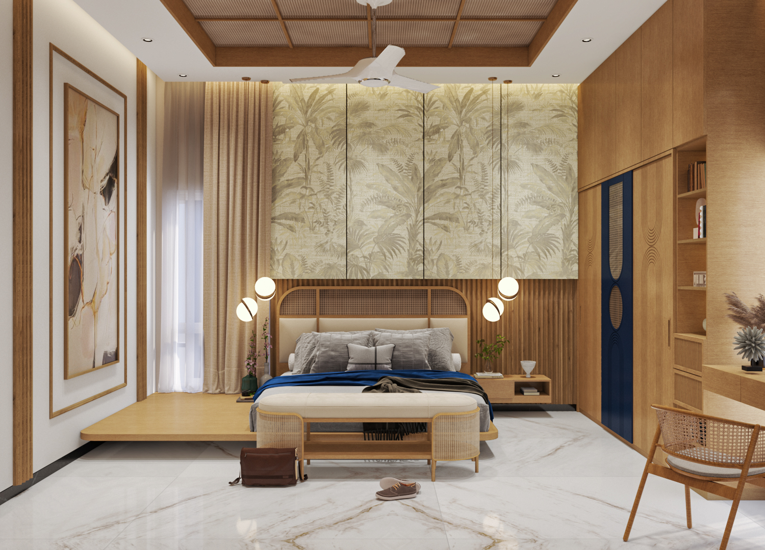 Bedroom Interiors of Oneeast infra and design studio