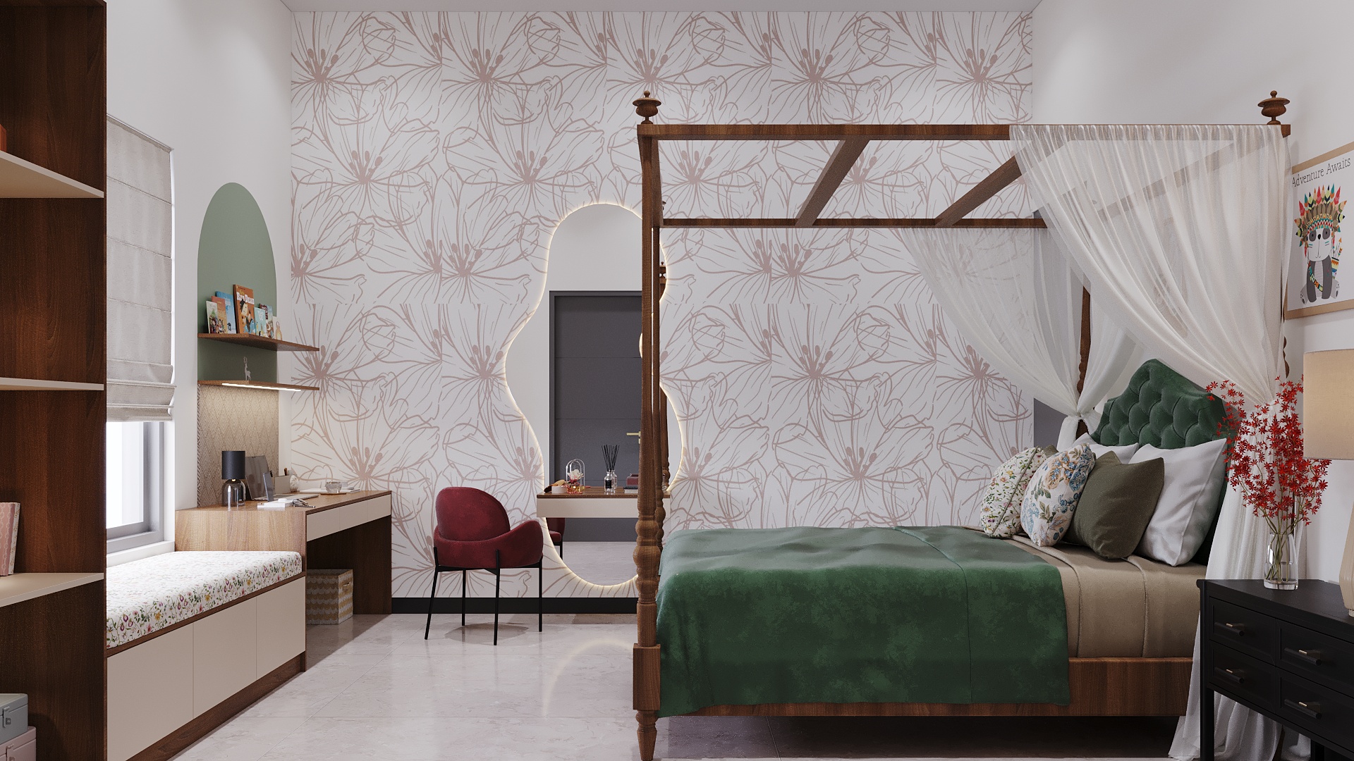 Bedroom Interiors of Oneeast infra and design studio