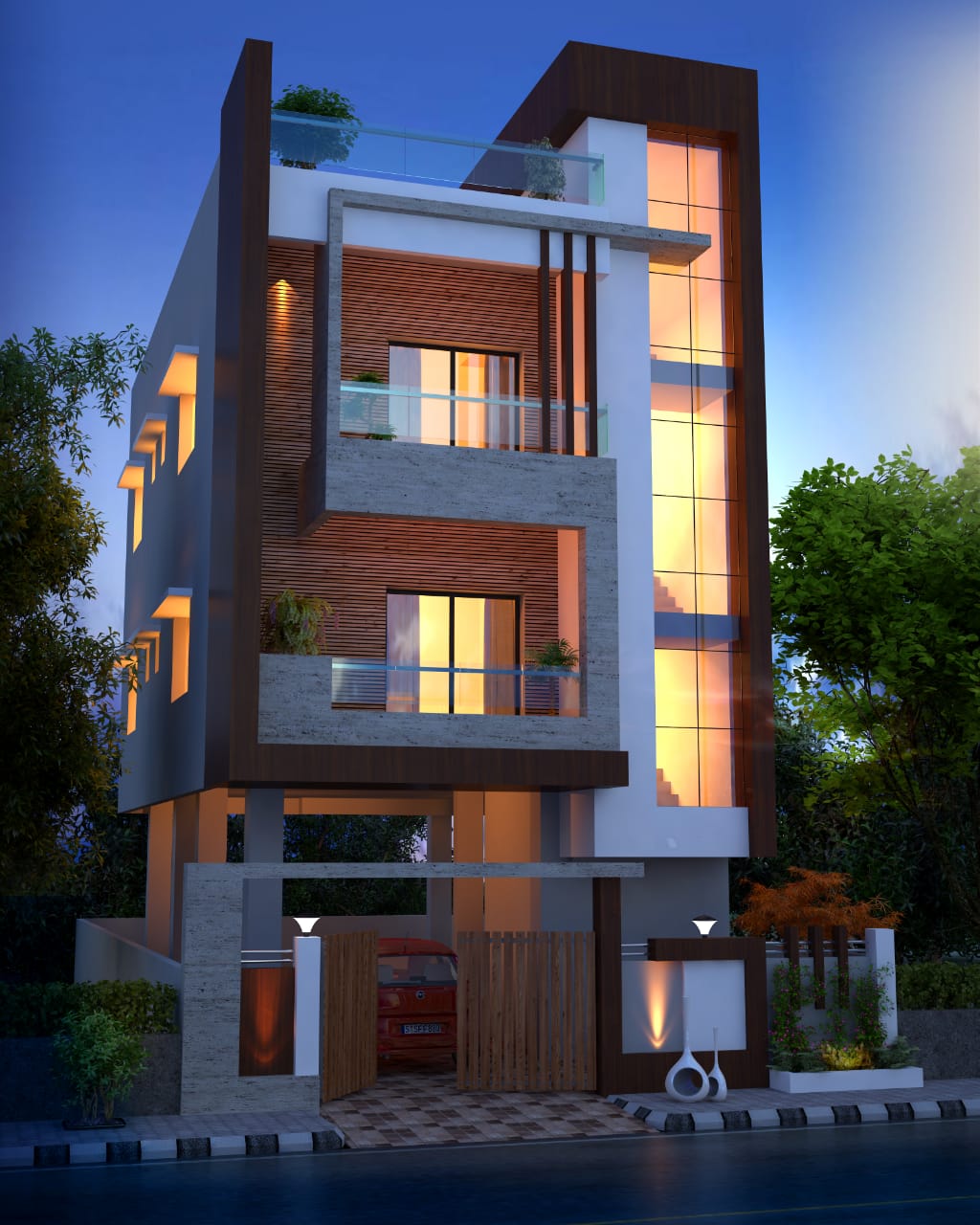 Modern Elevation of Parth Constructions