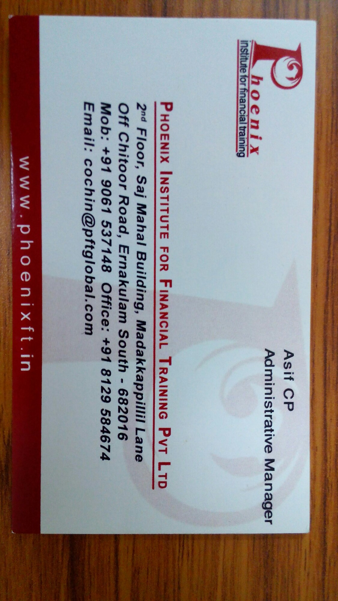 Course Completion Certificates of Phoenix Institute For Financial Training Pvt. Ltd.