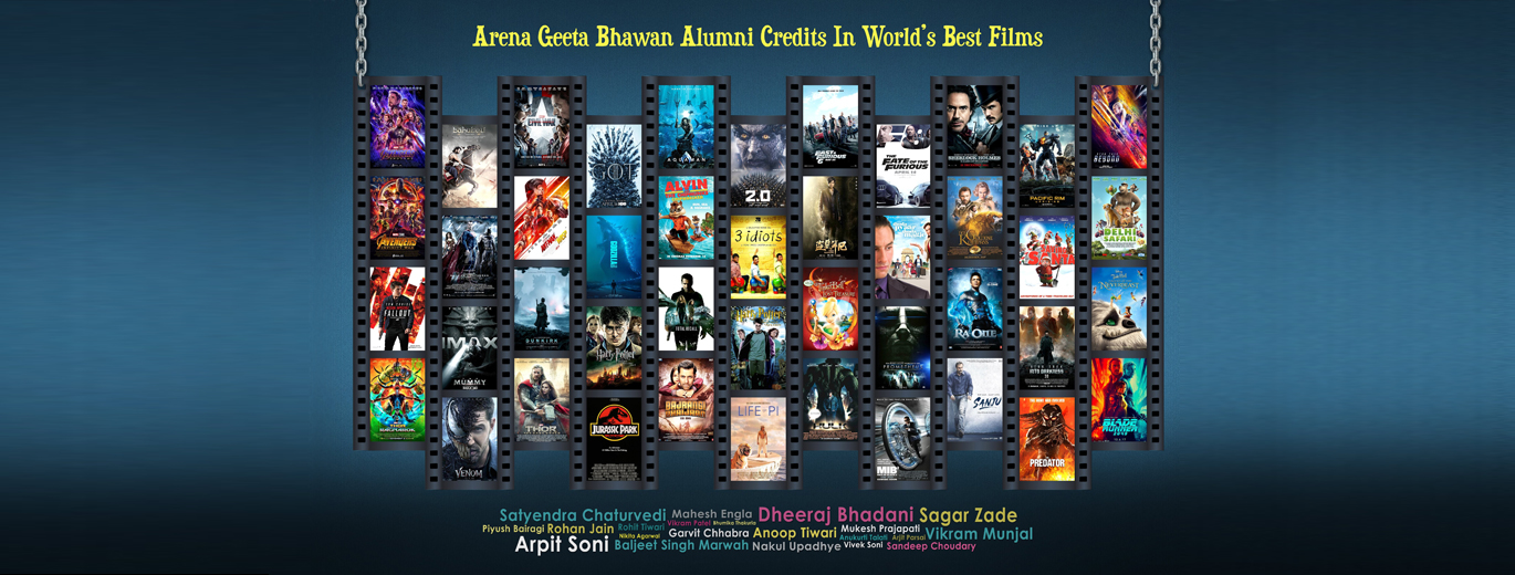 Alumni Wall of Arena Animation Geeta Bhawan