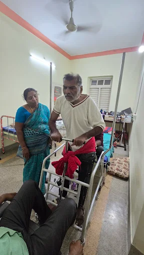 Patient Walk Training of Rainbow Advanced Physio Therapy Rehab & Palliative Care Center