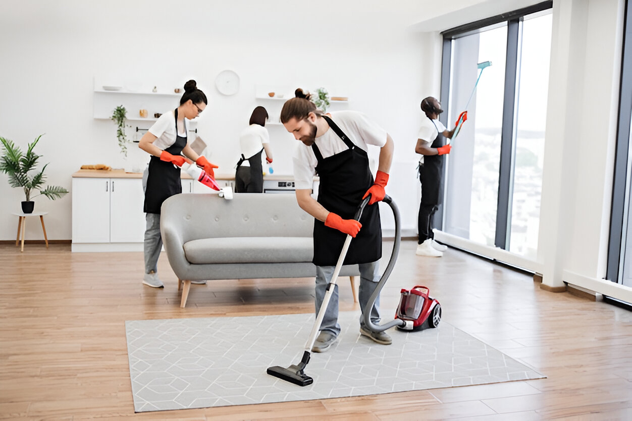 Professional Cleaning Crew at Work of VENKATESHWARA ENTERPRISES