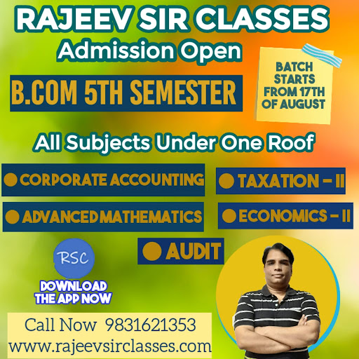 Admission Open / Tutor Teaching Classes of Rajeev Sir Classes