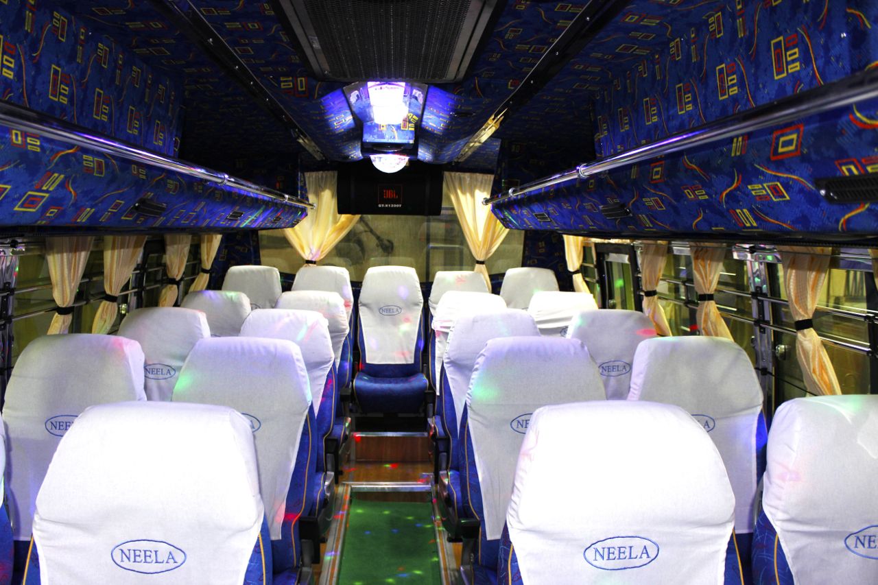 bus interior of New Roshan Travels