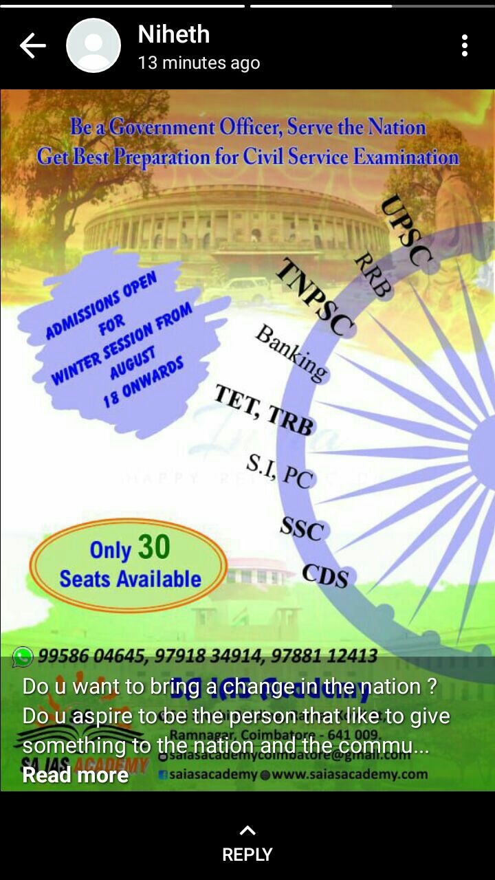 Exam Counseling Desk of SA IAS Academy