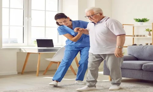 Light exercise of Saanthvana Seva old-age home and health care services