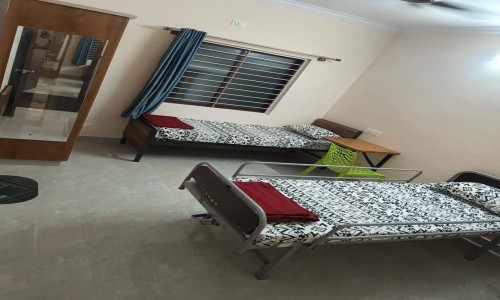 Sleeping area of Saanthvana Seva old-age home and health care services