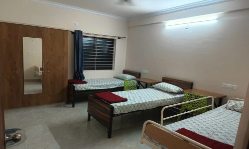 Sleeping area of Saanthvana Seva old-age home and health care services